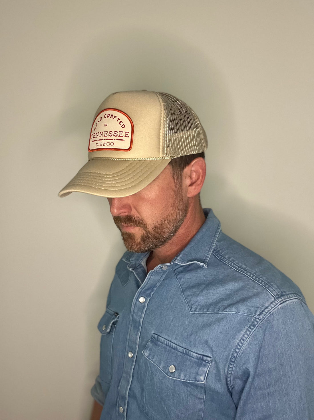 Khaki Trucker Hat - "Hand Crafted in Tennessee"
